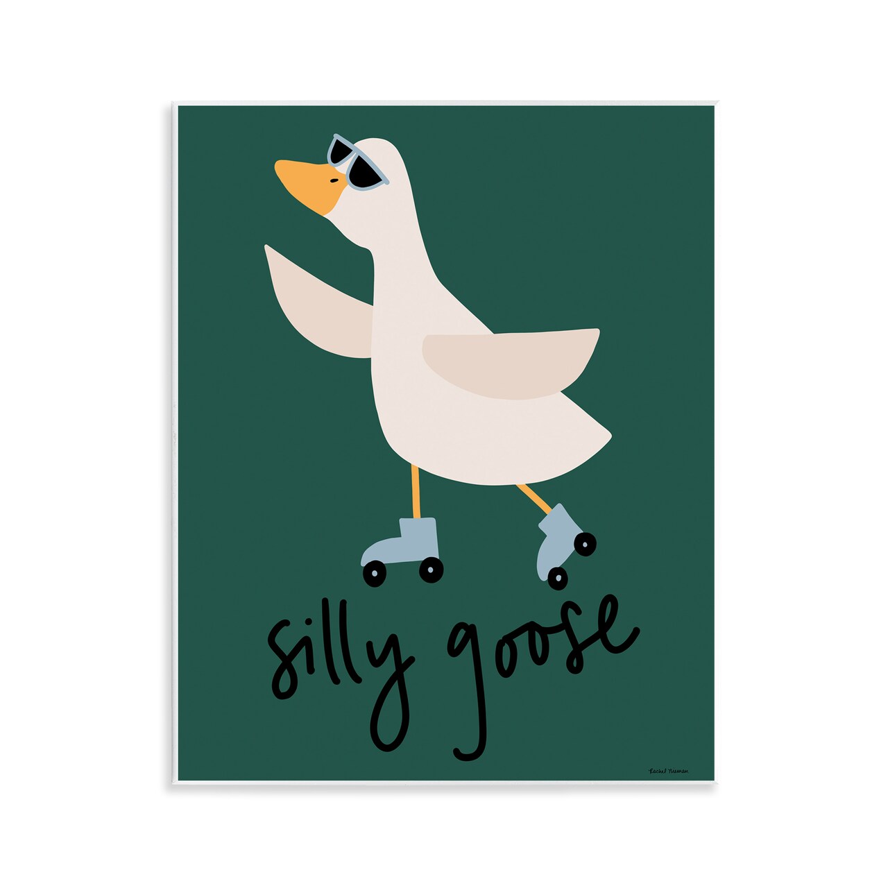 Stupell Industries Silly Goose on Skates Wall Plaque, design by Rachel Nieman